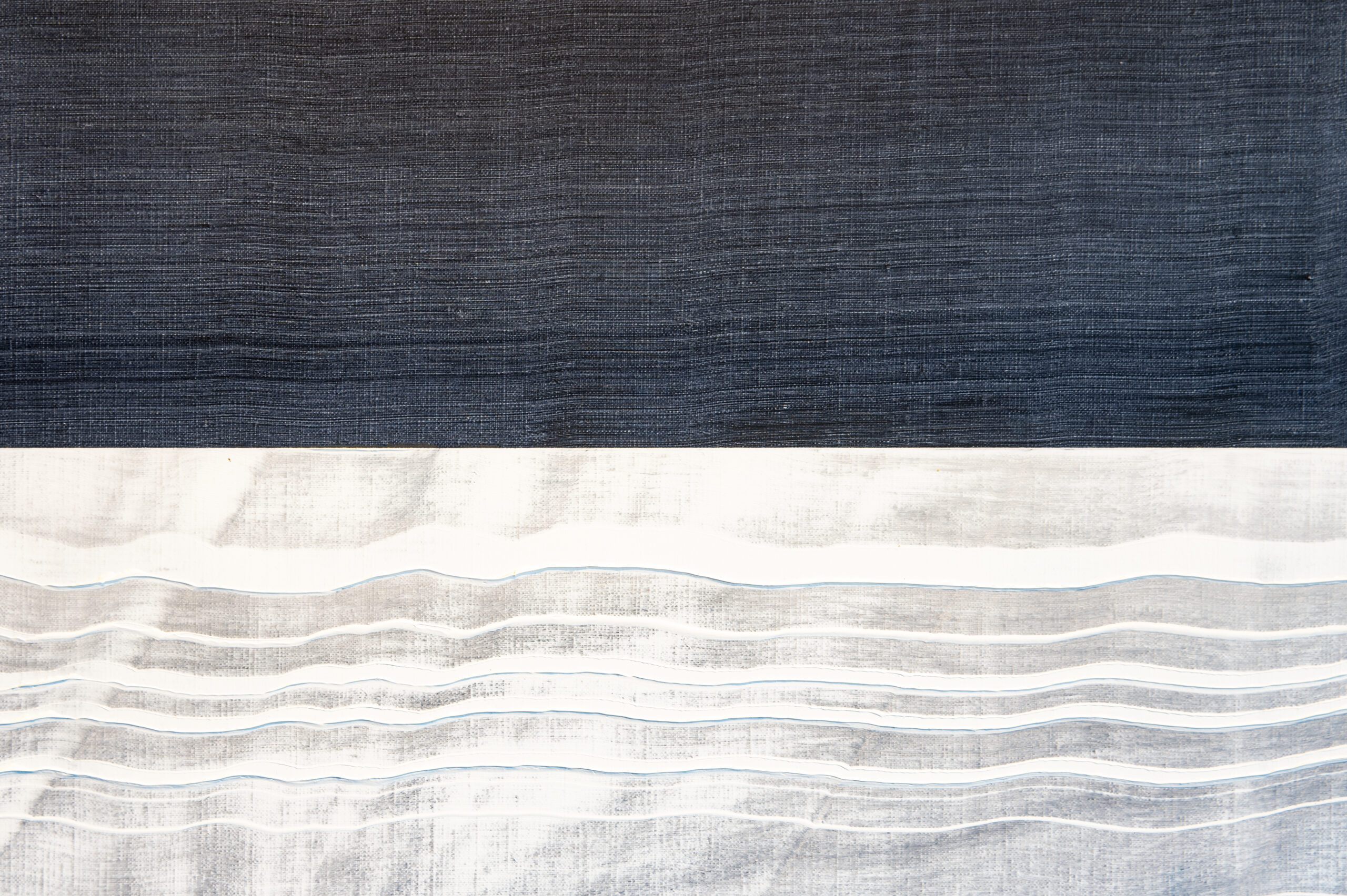 Paynes Grey & White – Painting, Richardo Mazal