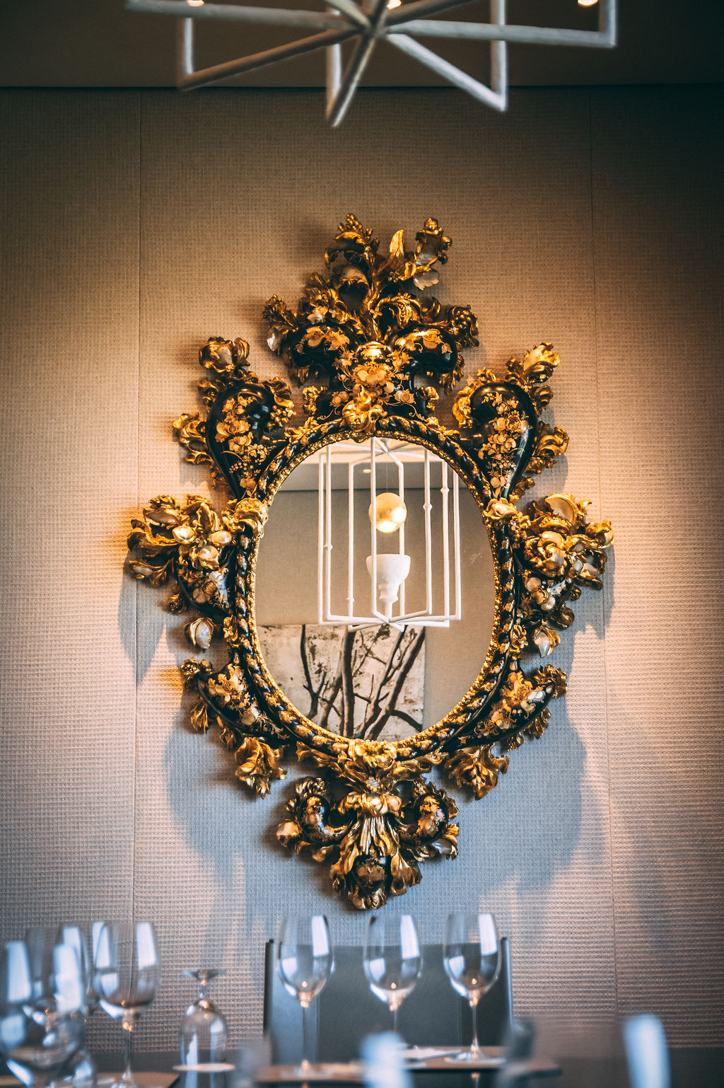 Pearl and Enamel Mirror
