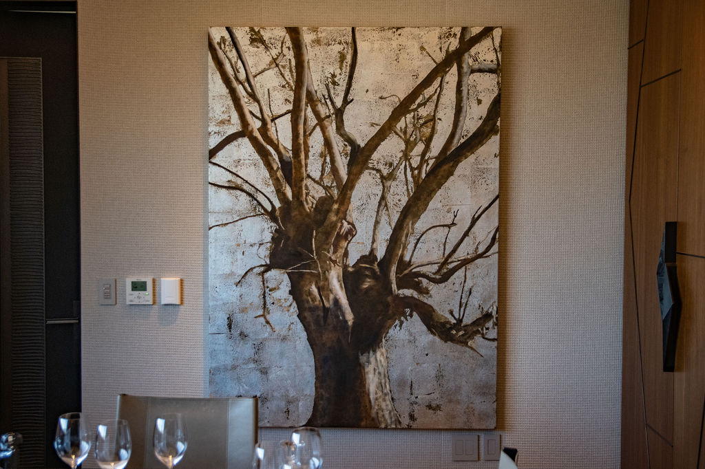 Silver Tree Painting, Karine Boulanger