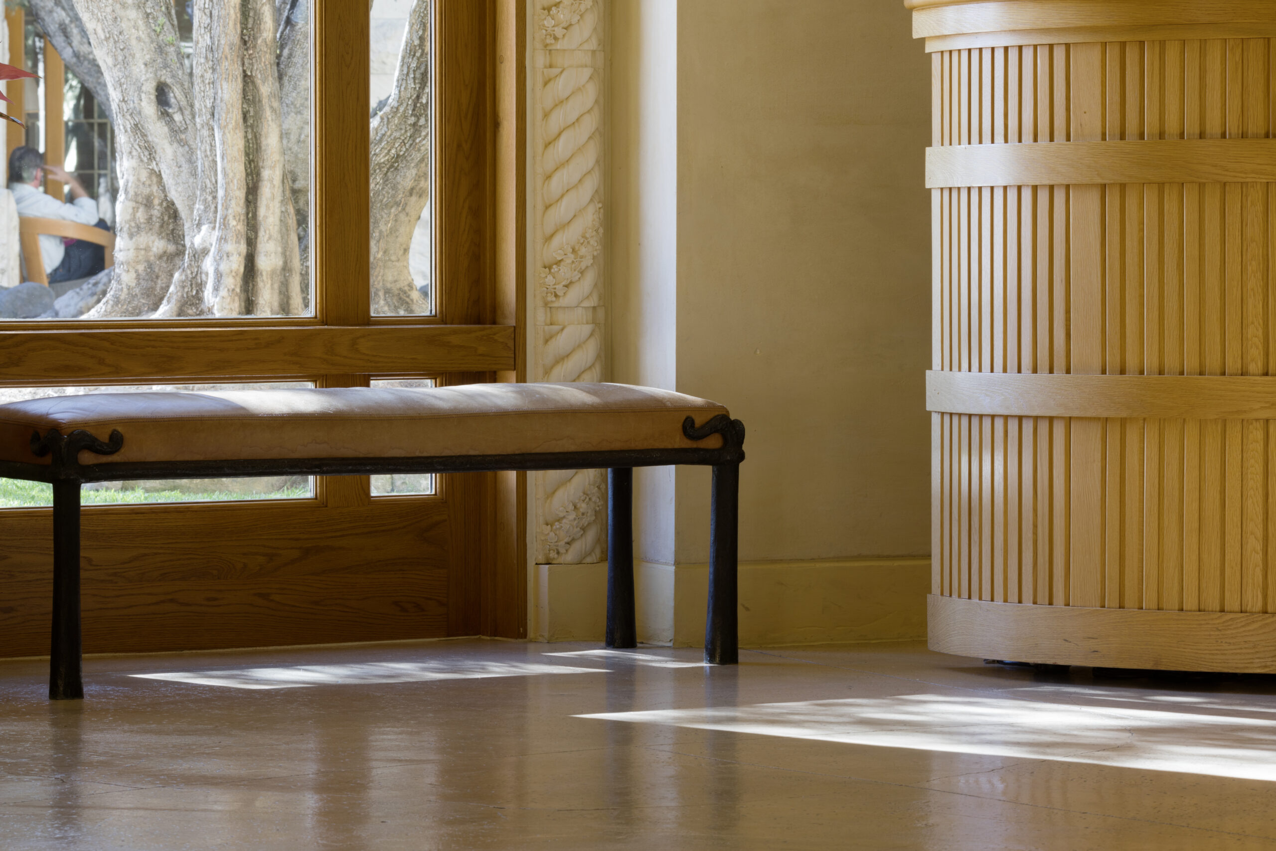 Bronze & Leather Bench, Phillipe Anthonioz