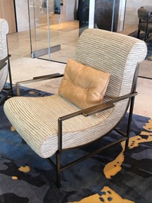 Curved Metal Armchair