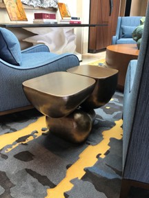 Brass “Tres” Side Tables, Mauro Mori