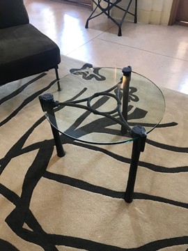 Small Glass Coffee Table, Philippe Anthonioz